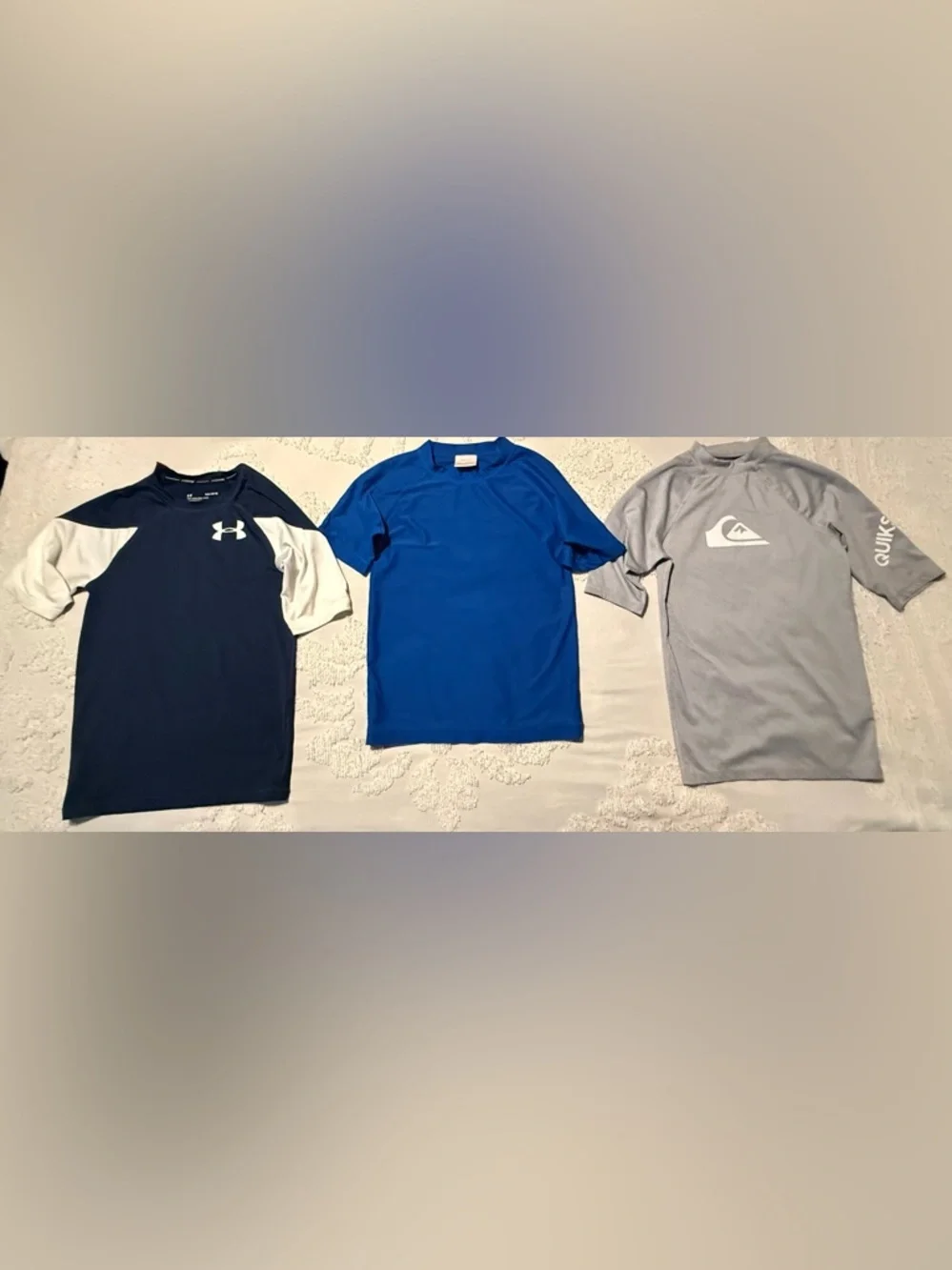 Quiksilver Gray Logo Rash Guard Top - Gray